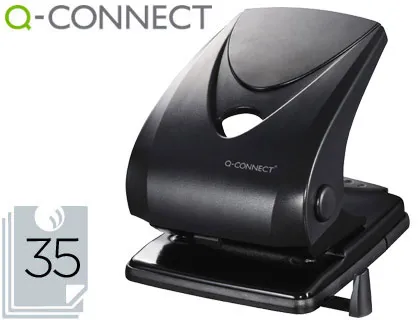 Furador Q-Connect Preto Capacidade 35 Folhas