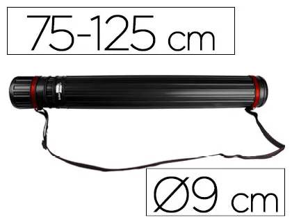 Tubo Porta Desenhos Extensível 125 cm Preto