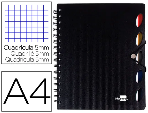 Caderno Espiral Executive 100 Fls A4 Preto Quad