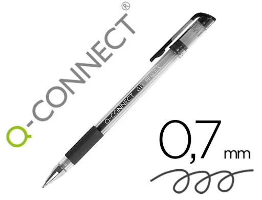 Esferográfica Q-Connect Tinta Gel Preto 0,7mm