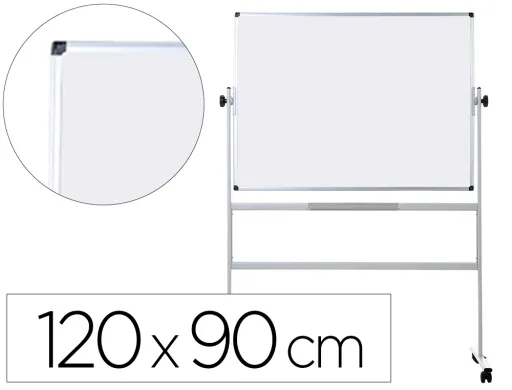 Quadro Branco Q-Connect Melamina Dupla Face-Giratorio com Rodas 120x90cm