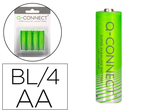 Pilha Q-Connect Alcalina AA Blister com 4 Unidades