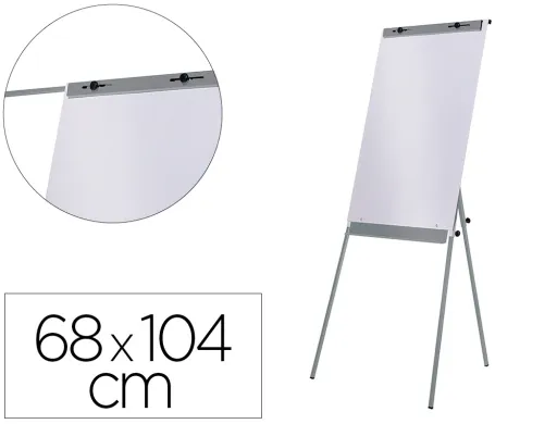 Quadro Branco Rocada com Tripe para Conferencias Magnética Lacada Braco Extensível 68x104 cm Altura