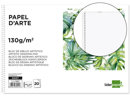 Bloco de Desenho Verona Espiral 20 Folhas Branco 230x325mm