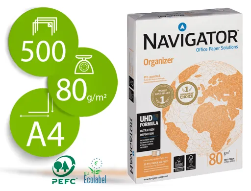 Papel Fotocopia Navigator Din A4 Pack 500 Folhas 80 gr