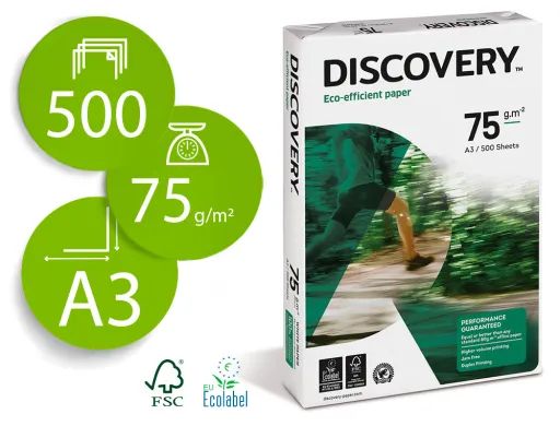 Papel Fotocopia Discovery Din A3 Pack 500 Folhas 75 gr