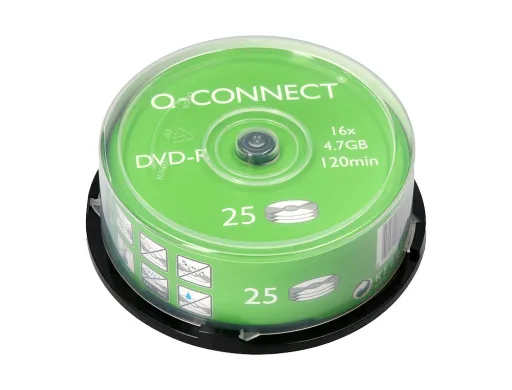 Dvd-r Q-Connect Capacidade 4,7gb Duração 120min Velocidade 16x Torre de 25 Unidades