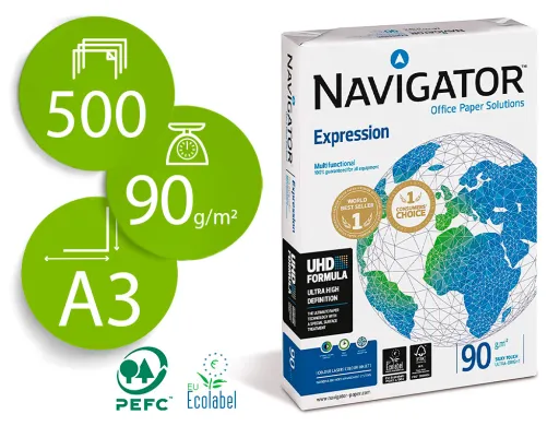 Papel Fotocopia Navigator Din A3 Pack 500 Folhas 90 gr