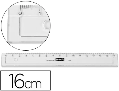 Regua M+r Plástico Cinza 16 cm