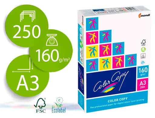 Papel Color Copy Brilhante Din A3 250 Folhas 160 gr