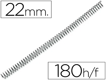 Espiral Q-Connect Metálica 56 4:1 22mm 1,2mm Caixa de 100 Unidades