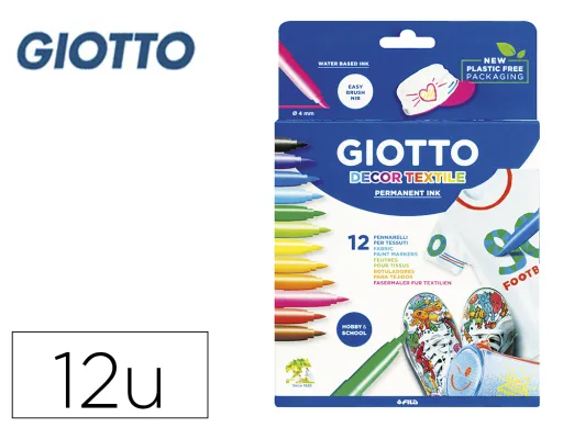 Marcador Giotto Decor Textile para t-Shirts 12 Cores