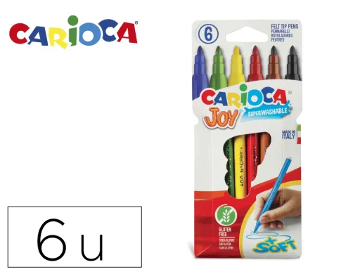 Marcador Carioca Joy Caixa de 6 Cores