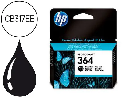 Tinteiro HP 364 Preto Foto Photosmart Premium - C309a / Series C5300 / C6300 / B8500 / D5400 130pag 10x15