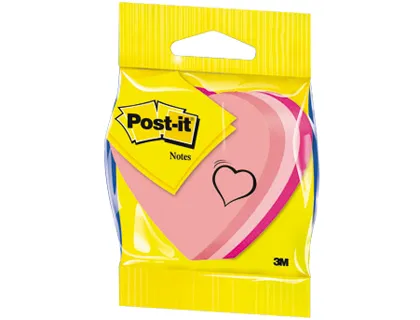 Bloco de Notas Adesivas Post-it Coração Neon