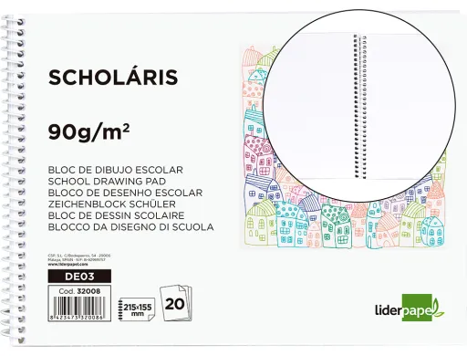 Bloco Desenho 20fls. 90grs Tamanho 155x215 mm