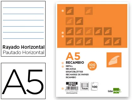 Recarga Din A5 100 F 100 gr Pautado