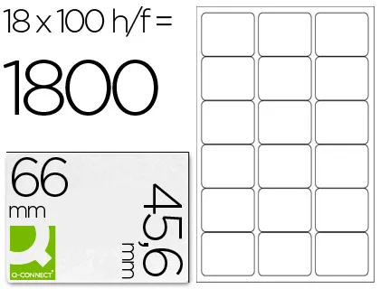 Etiquetas Adesivas Q-Connect Din A4 66 X 45,6 mm