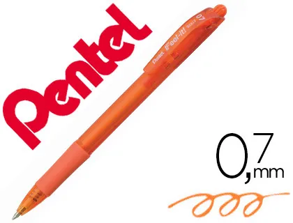 Esferográfica Pentel Retrátil Bx417 Cor Laranja