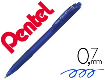 Esferográfica Pentel Retrátil Bx417 Cor Azul