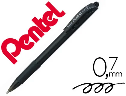 Esferográfica Pentel Retrátil Bx417 Cor Preta