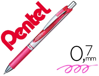 Caneta Pentel Bl77 0,7 mm Energel Retrátil Rosa