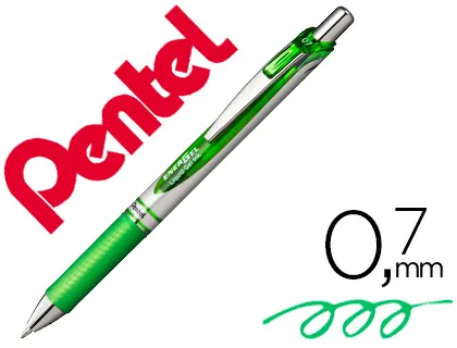 Caneta Pentel Bl77 0,7 mm Energel Retrátil Verde Claro