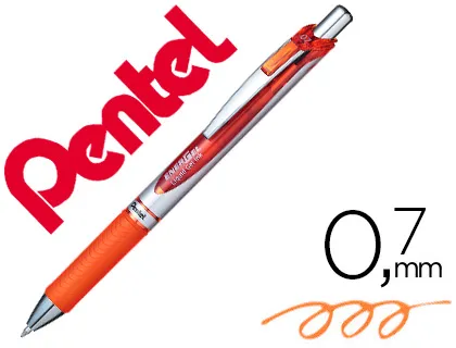 Caneta Pentel Bl77 0,7 mm Energel Retrátil Laranja