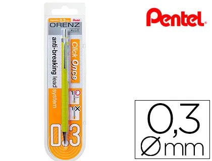 Lapiseira Pentel Orenz 0,3 mm -Amarelo-em Blister de 1 Unidade