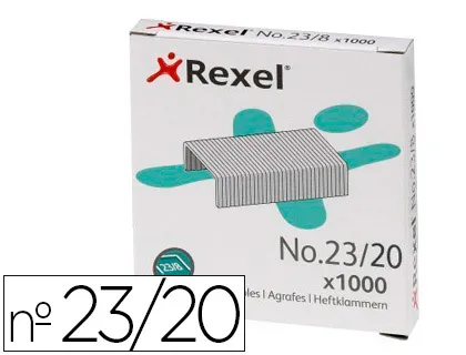 Agrafes Rexel 23/20 Aco Caixa 1000 Unidades