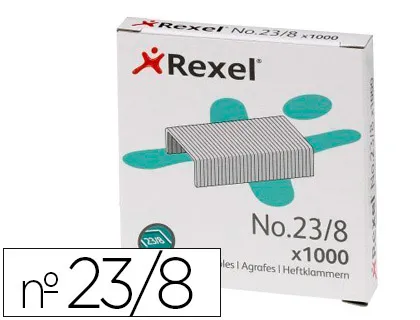 Agrafes Rexel 23/8 Aco Caixa de 1000 Unidades