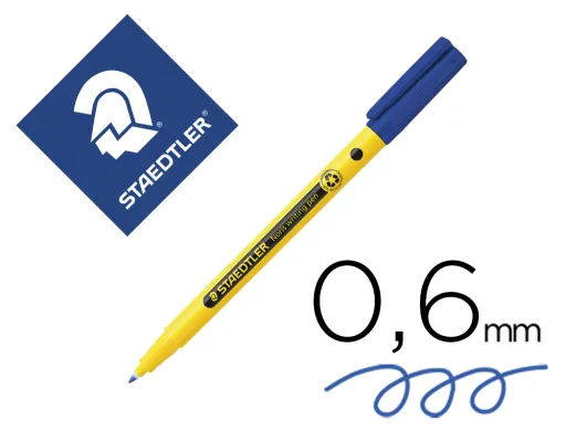 Marcador Staedtler Noris Writing Pen 307 Tinta Base de Agua Ponta Fina Traco 0,6 mm Azul