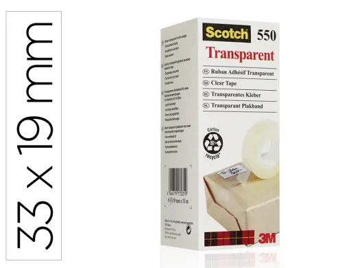 Fita Adesiva Scotch 550 Transparente 33x19 mm Pack de 8 Unidades