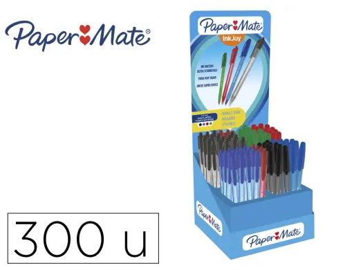 Esferografica Paper Mate Inkjoy 100 Cap / rt Expositor de 300 Unidades Cores Sortidas