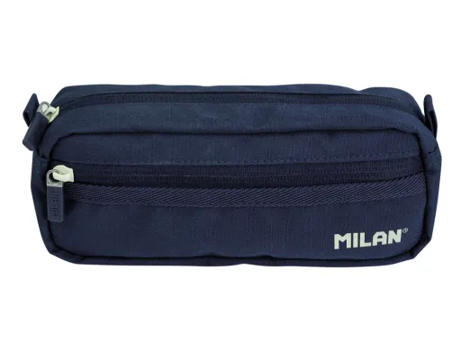 Estojo Escolar Milan Serie 1918 2 Fechos Cor Azul Marinho 210x85x61 mm