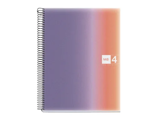 Caderno Espiral Miquelrius Din A4 120 Folhas 70 gr Quadricula 5 mm Capa Polipropileno Aurora Provence