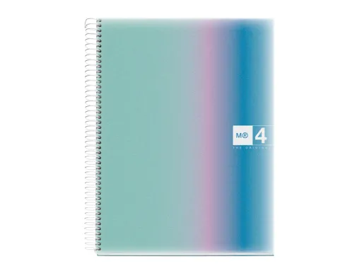 Caderno Espiral Miquelrius Din A4 120 Folhas 70 gr Quadricula 5 mm Capa Polipropileno Aurora Santorini