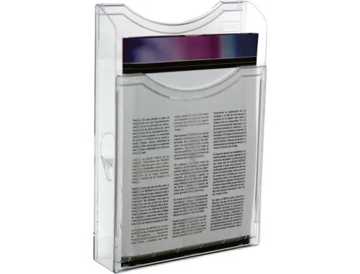 Expositor de Parede Archivo 2000 Din a4 Vertical 1 Compartimento Vidro Transparente 300x235x35 mm