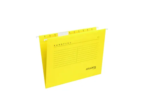 Capa de Suspensao Tarifold Atlanta Euroflex Din a4 Cartolina 100% Reciclada Fsc Cor Amarelo Caixa de 25 Unidades