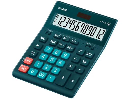 Calculadora Casio gr-12c-dg-w de Secretaria 12 Digitos Cor Verde Escuro