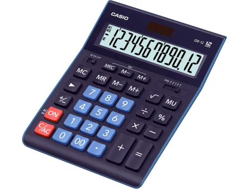 Calculadora Casio gr-12-bu-w de Secretaria 12 Digitos Cor Azul