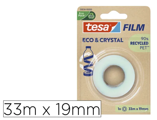 Fita Adesiva Tesa Film Eco&Cristal Transparente 33 M X 19 mm Blister de 1 Unidade