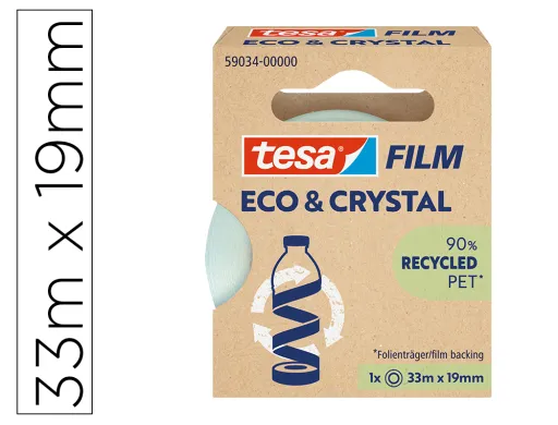 Fita Adesiva Tesa Film Eco&Cristal Transparente 33 M X 19 mm