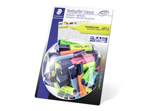 Marcador Staedtler Textsurfer Classic 364 Fluorescente Neon Expositor de 100 Unidades Cores Sortidas