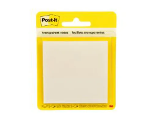 Bloco de Notas Adesivas Post-it 600 Transparente 73x73 mm com 36 Folhas