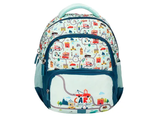 Cartera Escolar Moc Hila Multibolsillo Infantil Cars Azul 350x110x270 mm