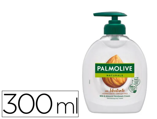 Sabao Liquido Lava Maos Palmolive Creme Leite de Amendoa Frasco de 300 ml