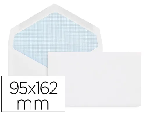 Envelope Liderpapel Branco com Fundo 95x162 mm Engomado Aba em Bico Embalagem de 25 Unidades