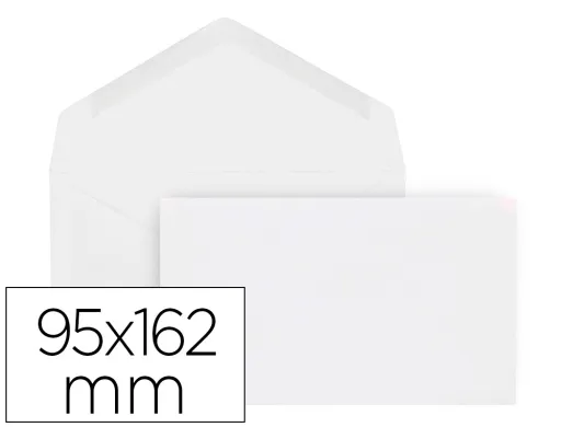 Envelope Liderpapel Branco com Fundo 95x162 mm Engomado Aba em Bico Caixa de 500 Unidades