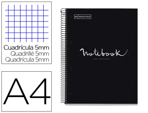 Caderno Espiral Miquelrius Notebook 1 Emotions Capa Forrada Din a4 Microperfurado 80 Folhas 90 gr Quadricula 5 mm Cor pr